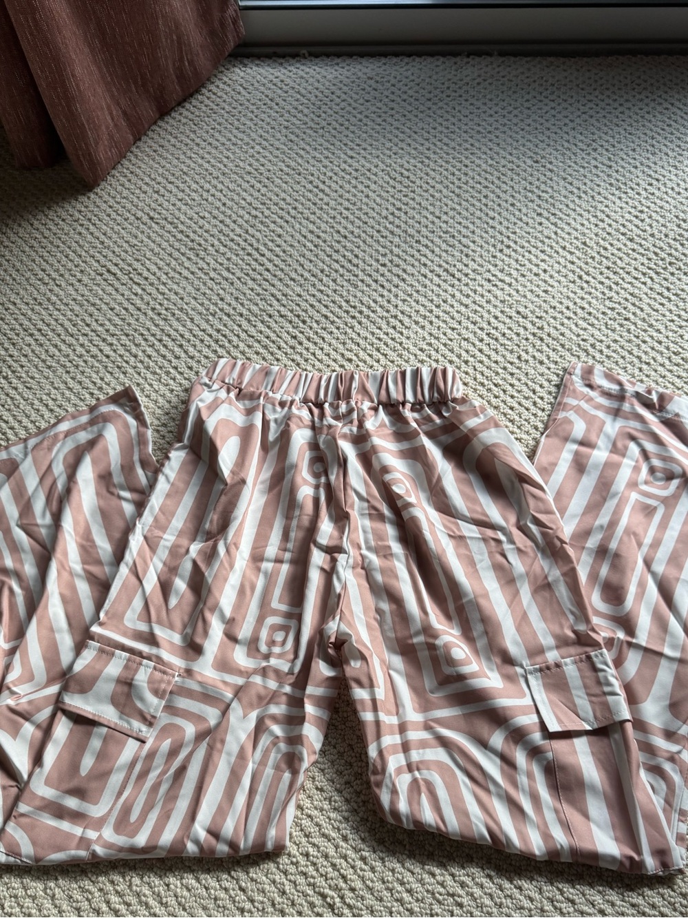 NWOT Geometric Print Wide-Leg Beachy Pants